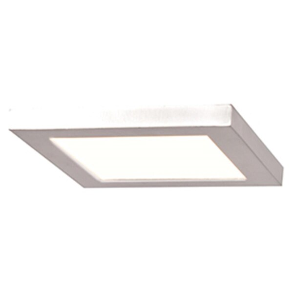 Or 20813LEDD-BS-ACR 5.5 x 5.5 x 0.5 in. Boxer LED Square Flush Mount, Brushed Steel & Acrylic Lens OR2517010 - main